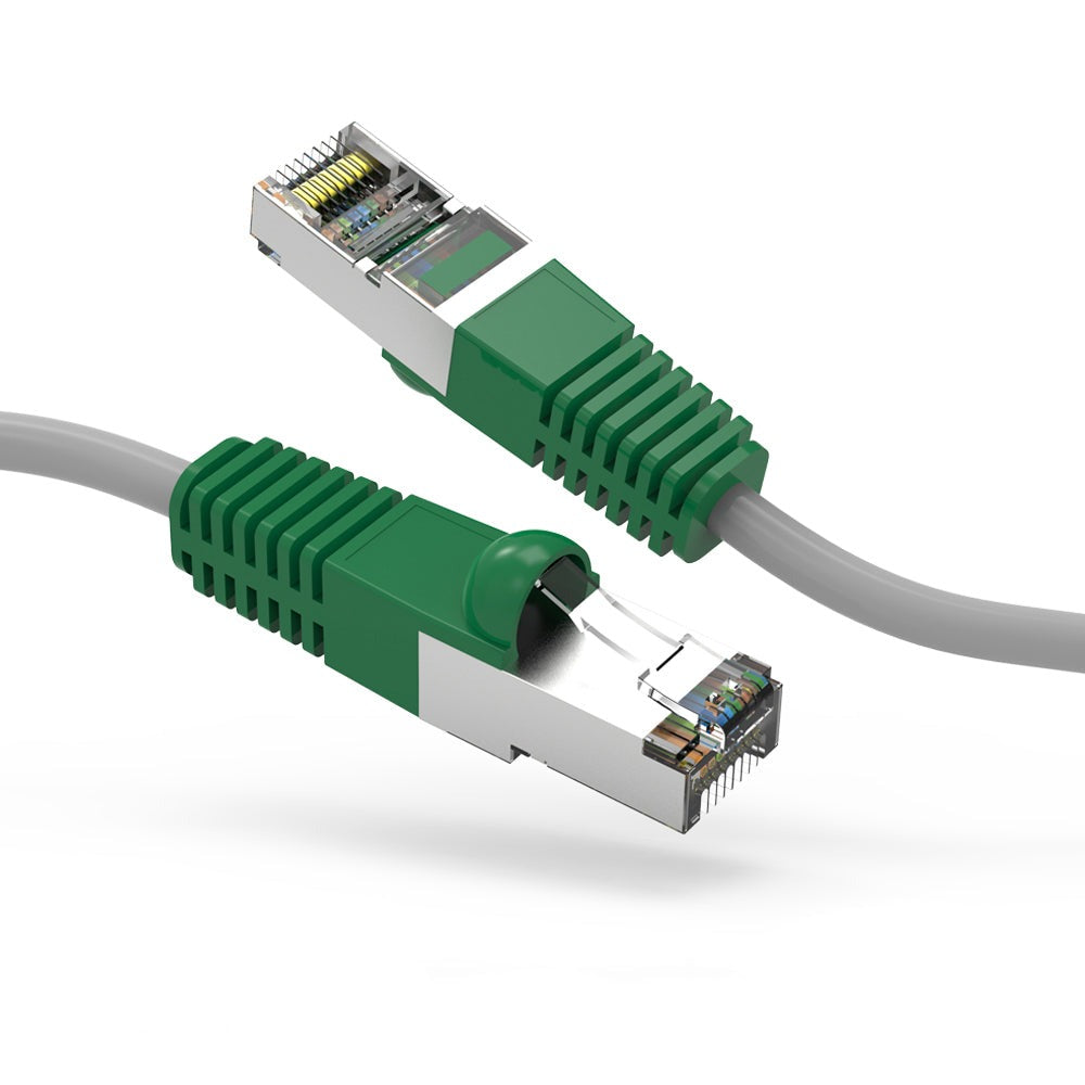 CAT6 Shielded Crossover Cable Wire/Green Boot CAT6 Shielded Crossover Cable Wire/Green Boot